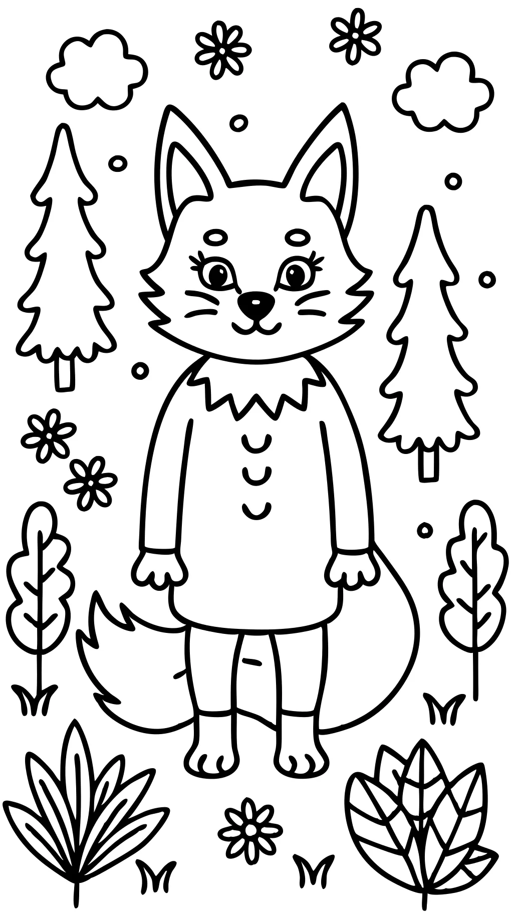 furry coloring page